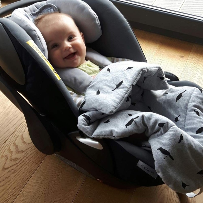 Baby Car Seat Warm Blanket Attached to Seat Cover Colour: