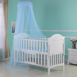ITODA Baby Kids Mosquito Net Universal Bed Canopy Cot Breathable Mesh Bed Cover Net Hanging Bed Net Dome Mosquito Net for Children Nursery Bedroom(Mosquito Netting Only)