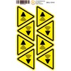Pack of 8 Warning Stickers 6 x 5 cm Volume