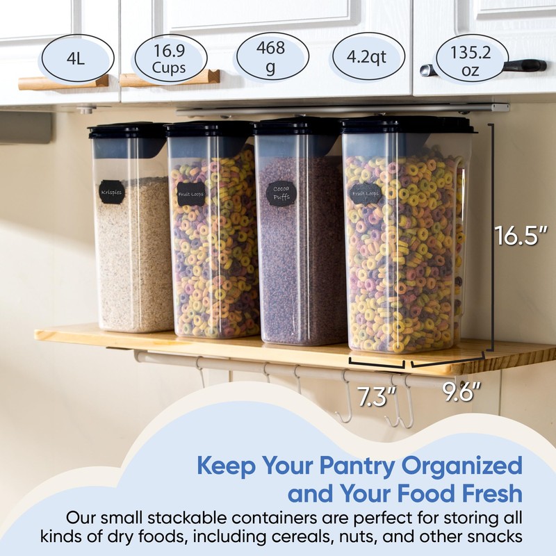 Chef's Path Airtight Food Storage Containers - Pack of 4