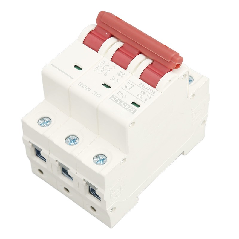 3P Miniature Circuit Breaker DIN Rail Mounted Short Circuit Protection