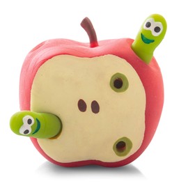 Tobar Stretchy Apple and Worms Tactile Stress Toy