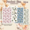 OLYCRAFT Magnolia Pattern Clay Transfer Paper 4 Design 24 Pcs
