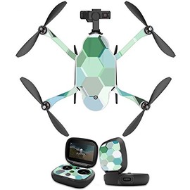 MightySkins Skin Compatible With GoPro Karma Drone headphones wrap cover sticker skins Hexagon Tiles