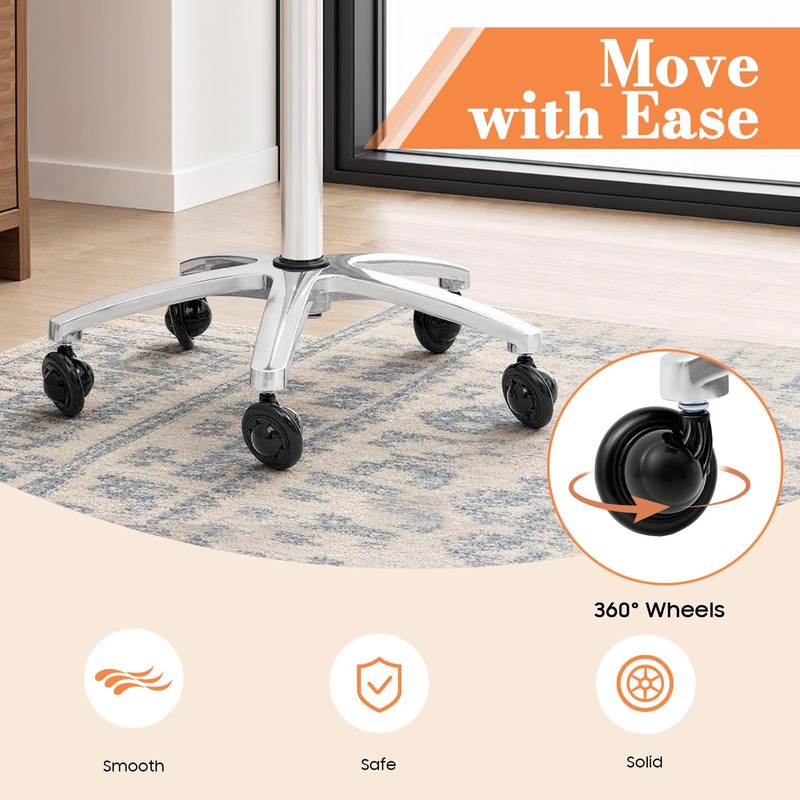 Hair Extension Tool Tray Trolley Cart, Height Adjustable w/RemovableTray