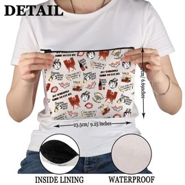 PWHAOO Movie Inspired Gift Movie Fan Makeup Bag Film Fan Cosmetic Bag Movie Lover Cosplay Merch