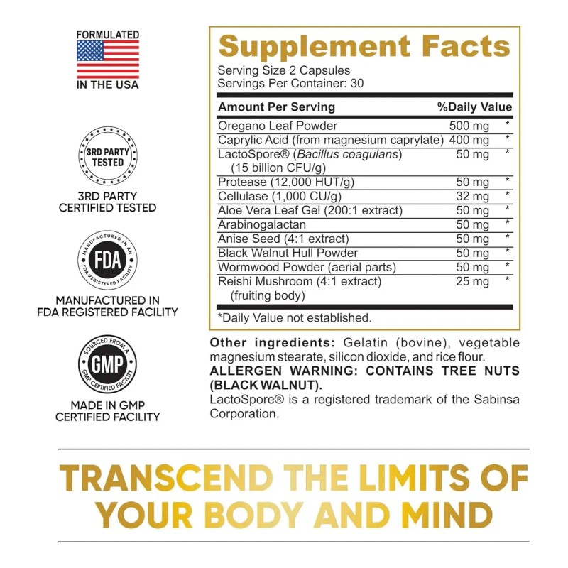 Pure Peak Candida Cleanse Gut And Colon Support