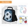 GOXUNYUAN Kids 3D Football Printed Lunch Bags Reusable Cooler Warm