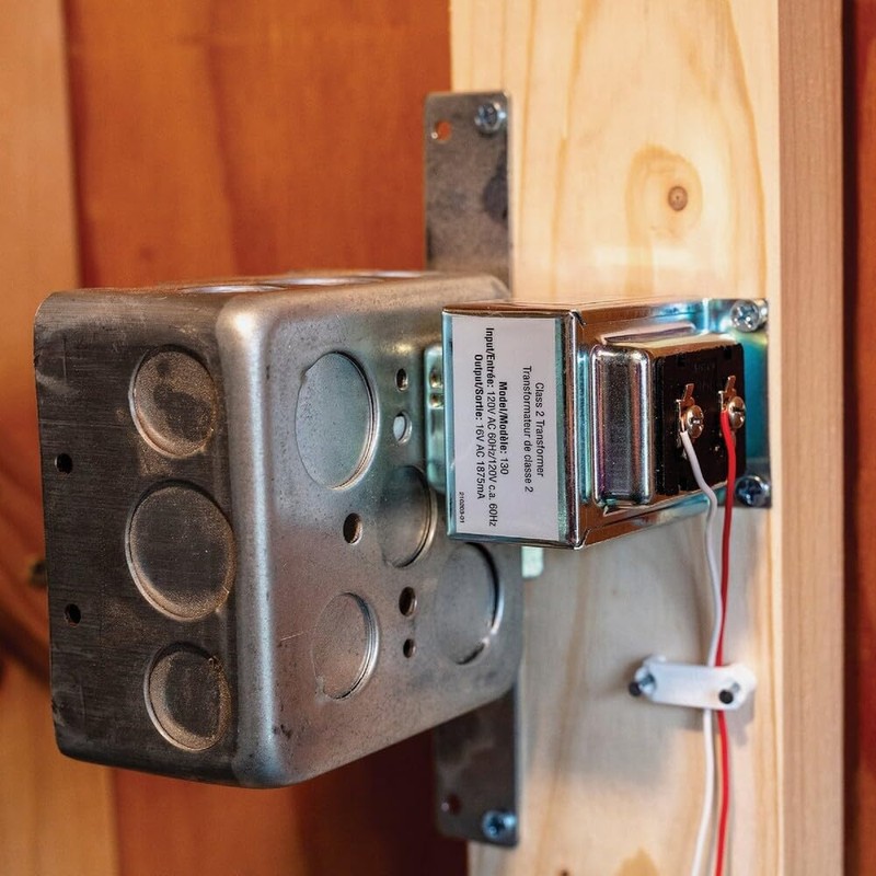 16VAC/30VA Lock Nut Wired Transformer Compatible with Most Smart Video