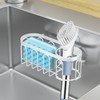 Yazoni 2-in-1 Sponge Holder for Kitchen Sink, Suction Cup Sponge