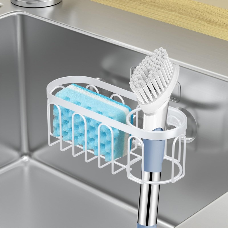 Yazoni 2-in-1 Sponge Holder for Kitchen Sink, Suction Cup Sponge