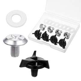 Pack of 8 Motorcycle Helmet Visor Screw, Motorcycle Helmet Screws, Helmet Visor Screws, Motorcycle Helmet Replacement Screws with Rubber Washers, Motorcycle Helmet Accessories with 8 Rubber Discs