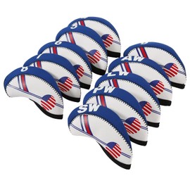 10 Pcs Golf Club Iron Head Covers Protector Headcover Set USA in Blue