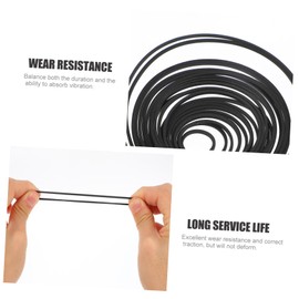 Housoutil Radio Tape Belt Recorder Drive Belt Turntable Belt Replacement Belt for Recorders Belt for Video Machine Recorder Repair Maintenance Belt Cassette Belts Machine Belts Rubber Black