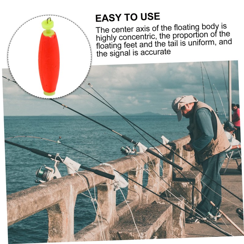 KOMBIUDA 10pcs Fishing Floats Bright Fishing Accessories for Easy Visibility