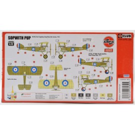 Airfix Vintage Classics Sopwith Pup 1:72 Scale Plastic Model Plane Kit A01062V