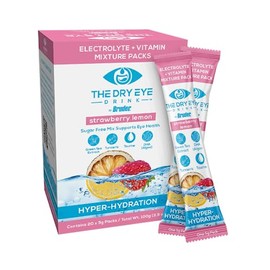 The Dry Eye Drink L Hidratación Definitiva Para Ojos Secos L Paquetes De Polvo De Electrolitos Sin Azúcar L Mezclado Con Vitaminas, Té Verde, Cúrcuma,
