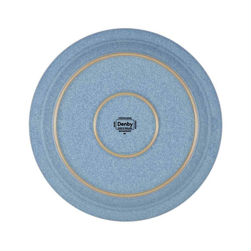 Denby 381048904 Elements 4 Piece Medium Plate Set, Blue
