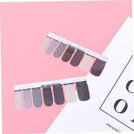 Healvian 9sheets Shiny Glitter Nail Art Stickers Easy Apply Nail Decals for Creative Designs for Parties Special Events Salon Quality Decoration for Women -c