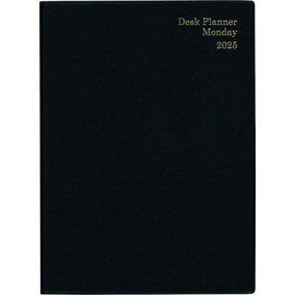 Hakubunkan 2025 B5 Weekly Desk Planner, Monday, Black, No.247 (Begins January 2025)