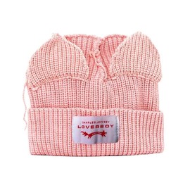 WTREPKON Knitted Beanie Hat Cute Rabbit Long Ears Fun Hat Fluffy Winter Hat Warm Knitted Rabbit Hat Outdoor Slotty Hat White