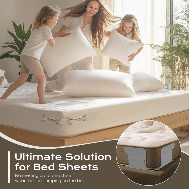 Bed Sheet Holder – Premium Lock Fitted Sheet Holder, Heavy-Duty