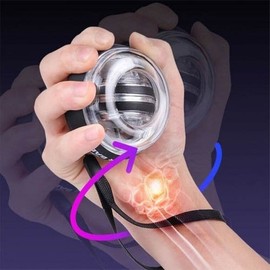 Wrist strengthening auto spinball gyroball strength trainer powerball hand grip trainer forearm fitness hand gripper home workout / 손목강화 오토 스핀볼 자이로볼 근력기 파워볼 악력기 전완근 헬스 완력기 홈트