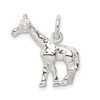 Solid 925 Sterling Silver Pendant Giraffe Charm (21mm x 18mm)