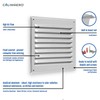 Klimapartner WGQ Aluminium Ventilation Grille, Weather Protection Grille