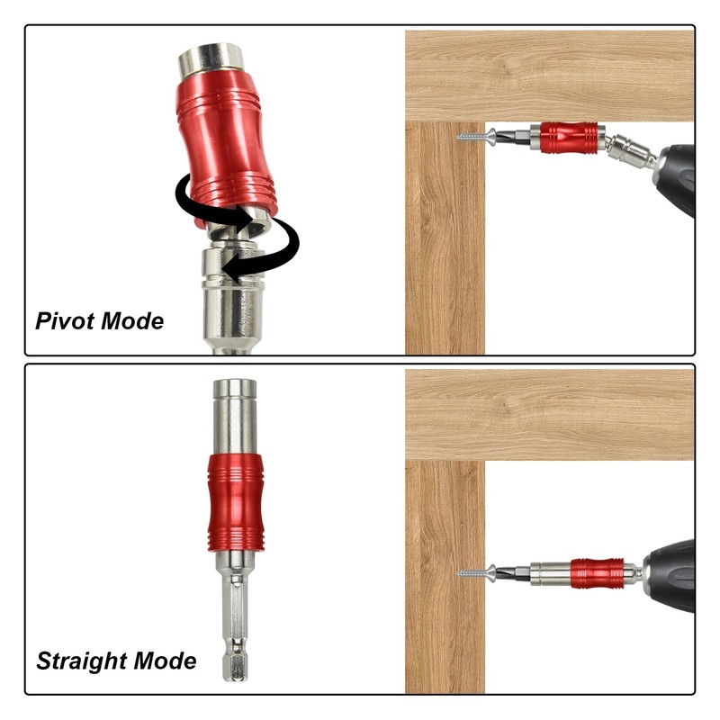 2 Pack Pivoting Bit Holder Magnetic Pivot Drill Bit Holder