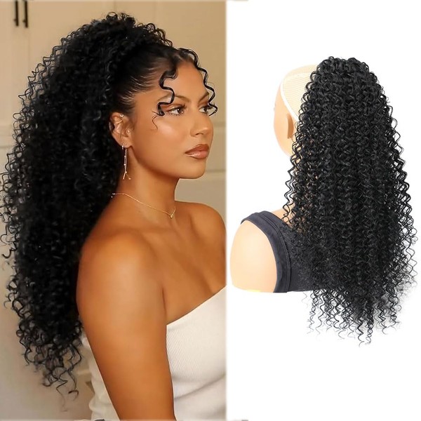 Belle Show 18/28 Inch Drawstring Ponytail Extension for Black Women