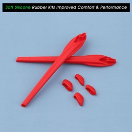 Acefrog Replacement Rubber Kits for Oakley Flak 2.0/Flak 2.0 XL/Flak 2.0 Asian Fit Sunglasses - Red