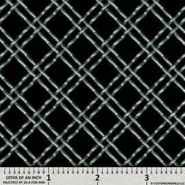 customcargrills 6"x36" Aluminum Double Woven Wire Grill Mesh Sheet - Silver - Shipped Flat, 1/2 inch main opening spacing, 0.080" Wire Thickness, Diagonal Cut, Made in USA