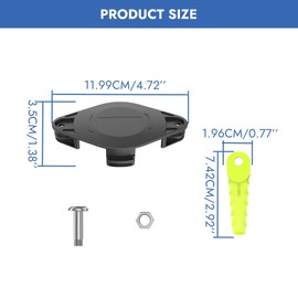 1 Weed Wacker Head with 10 Blades Weed Eater Bladed Head Replacement Compatible with RYOBI ONE 18V, 24V and 40V, Fits for RY40200/40021/24200, P2000 (4 Sets Screws & Screwdriver included)