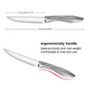 dearithe Steak Knives Set of 6, Stainless Steel Serrated Sharp