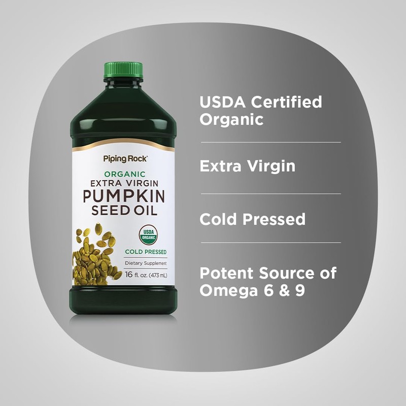 Piping Rock Pumpkin Seed Oil Organic Cold Pressed | 16