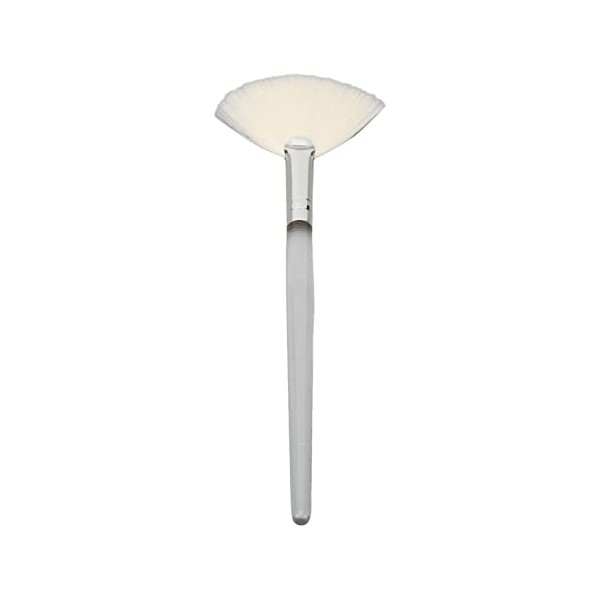 Face Fan Brush with Transparent Handle - Soft Applicator for