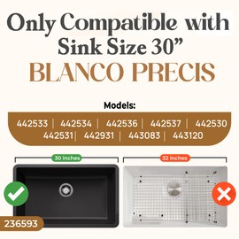 VALUN 236593 Sink Grid - Only Compatible with [30" Blanco Precis] - Size Grid Size [25.7" X 13.7"] - Durable Sink Grate, Perfect for Enhanced Efficiency