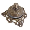 Antique Ornate Solid Brass Hotel Counter Bell Service Desk Bell