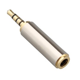 Jopto 4 x 2.5mm Male to 3.5mm Female Stereo Audio Male Adapter Converter Female AUX Gold Plated Male Microphone TRRS Adapter for Smartphones Tablets Speaker Microphone & Card Reader