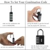 Combination Padlocks, DSL Pack of 2 Padlock with Code (4