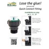 K2 Pumps 2" Quick-Connect Fitting, PVC Pipe, AQC200KE, No Color