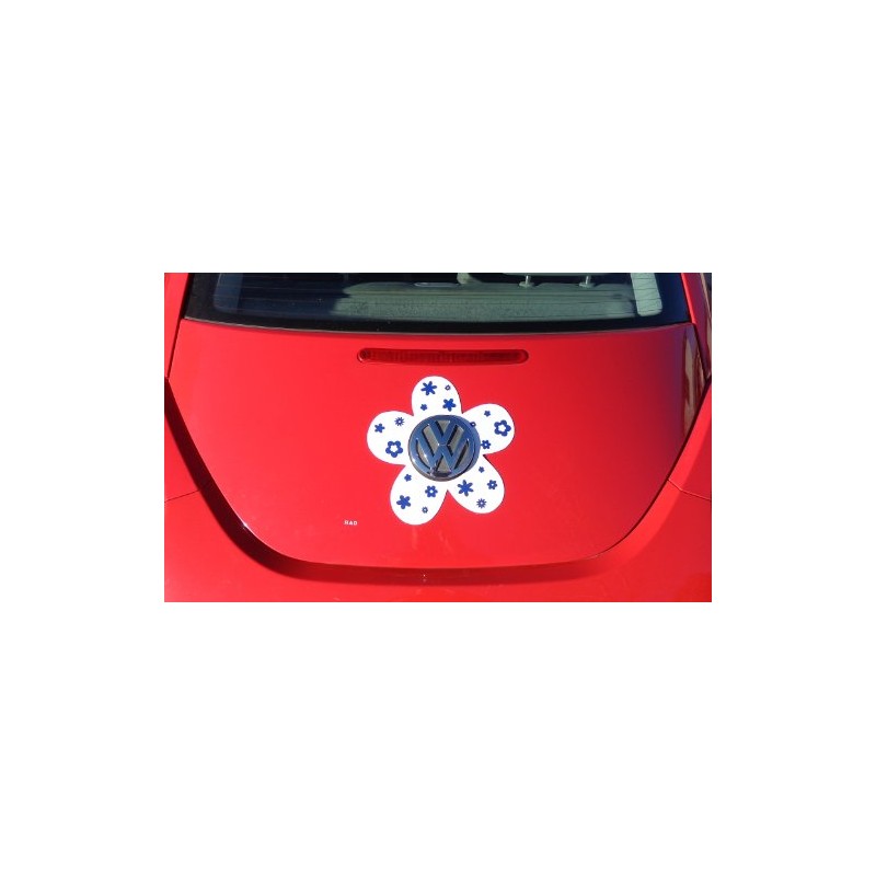 Bling My Bug Magnetic VW Beetle Decal Blue Daisy