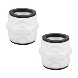 Sarini 2-teiliger Pool-Schlauchadapter, Gartenschlauchverlängerung mit 2 Gummiringdichtungen, Poolzubehör, 1,5 bis 1,5 Zoll Poolschlauchanschluss, kompatibel mit Intex und Coleman