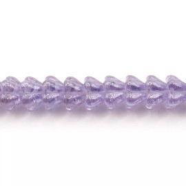 Czech Alexandrite Luster Bell Flowers - 25 8x6 mm Czech Glass Pressed Beads