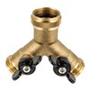 2-Way Splitter with Shut-Off Valves for Faucets and Valves