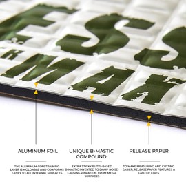 Siless Max 120 mil (3mm) 30 sqft Car Sound Deadening mat - Butyl Automotive Sound Deadener - Noise Insulation and Vibration Dampening Material (30 sqft)