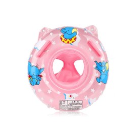 XQMMGO Baby Swimming Ring Float, Swimming Pool Bathing Accessories for Children, Toddlers and Infants, Inflatable Swimming Ring with Seat for Babies Ages 6-36 Months (Pink Elephant)