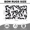 Bow Rug Black Bathroom Rugs, Coquette Bath Mat Non-Slip Absorbent