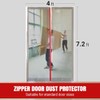CALPALMY (3-Pack) Plastic Zipper Door Dust Protector, 4 ft x